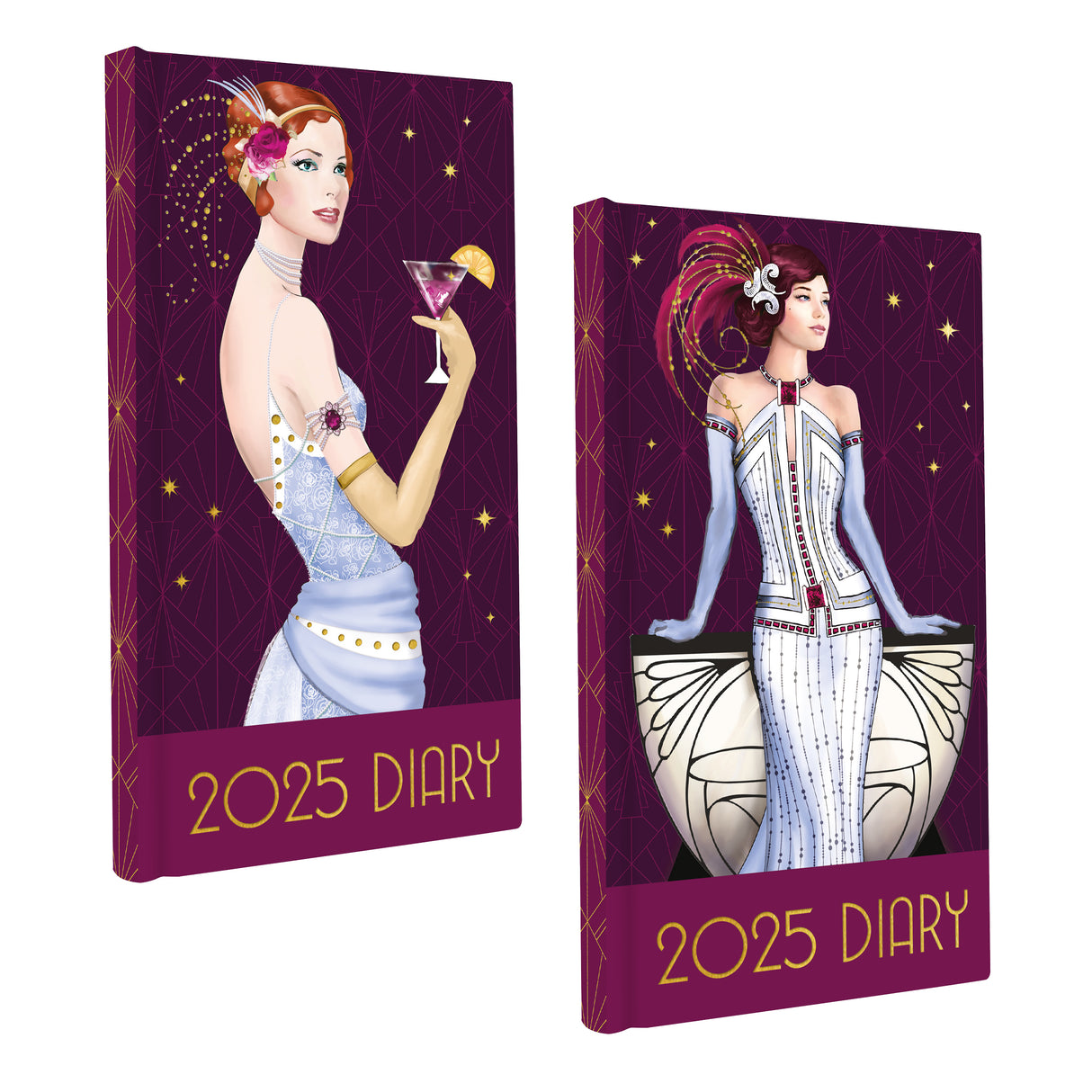 Claire Coxon Art Deco 2025 Slim Weekly View Diary