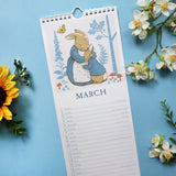 Peter Rabbit 2025 Slim Wall Calendar