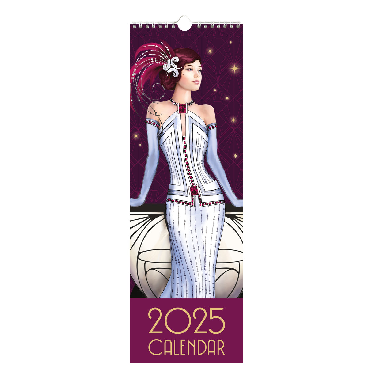 Claire Coxon Art Deco 2025 Slim Wall Calendar