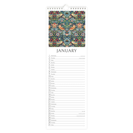 William Morris 2025 Slim Wall Calendar