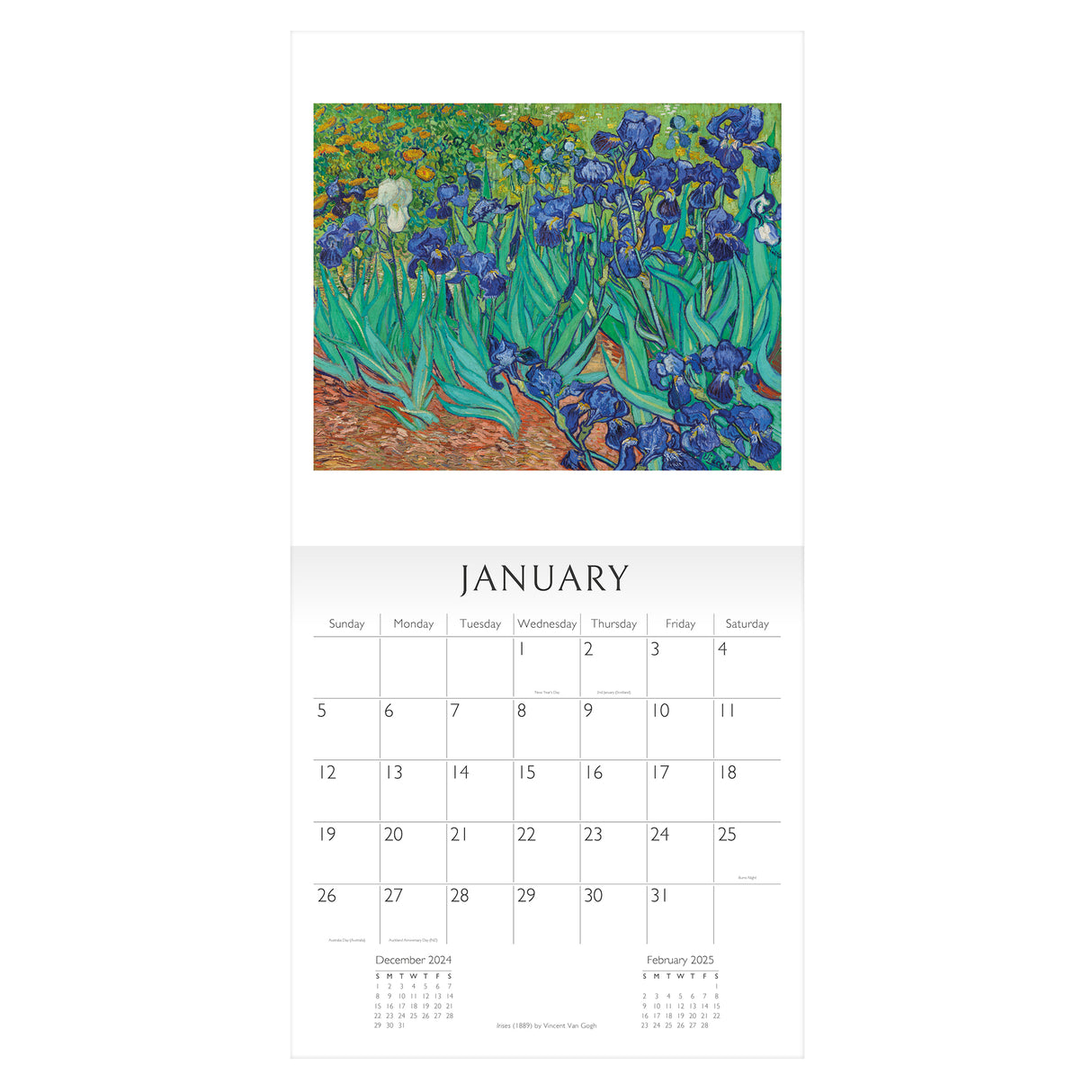 Fine Art 2025 Square Wall Calendar