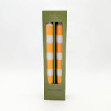 Orange Grove Striped Dinner Candles In Gift Box Set Of Two