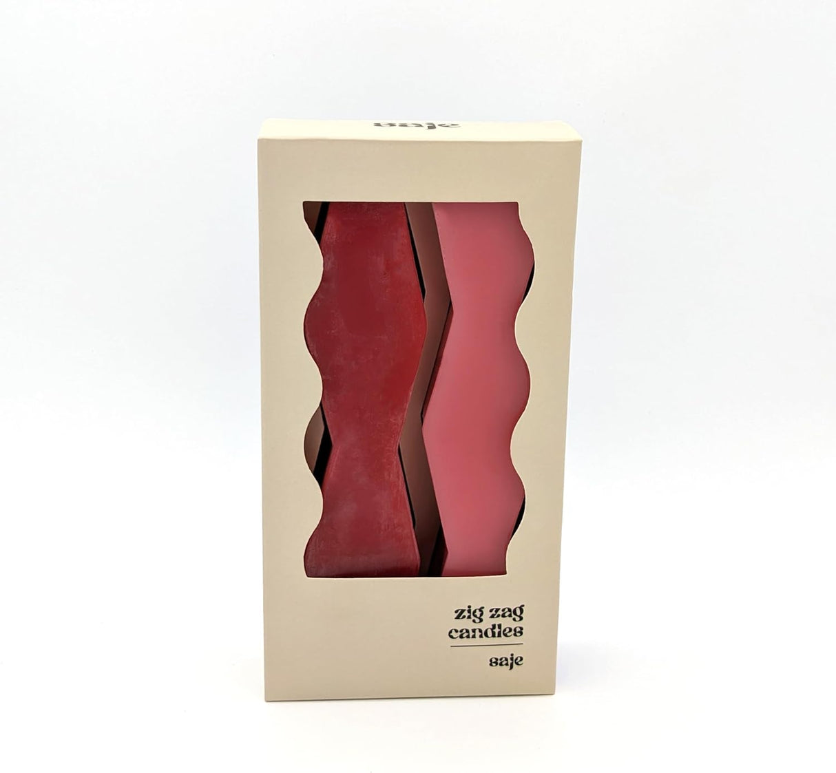 Saje Zig Zag Design Table Candle In Gift Box