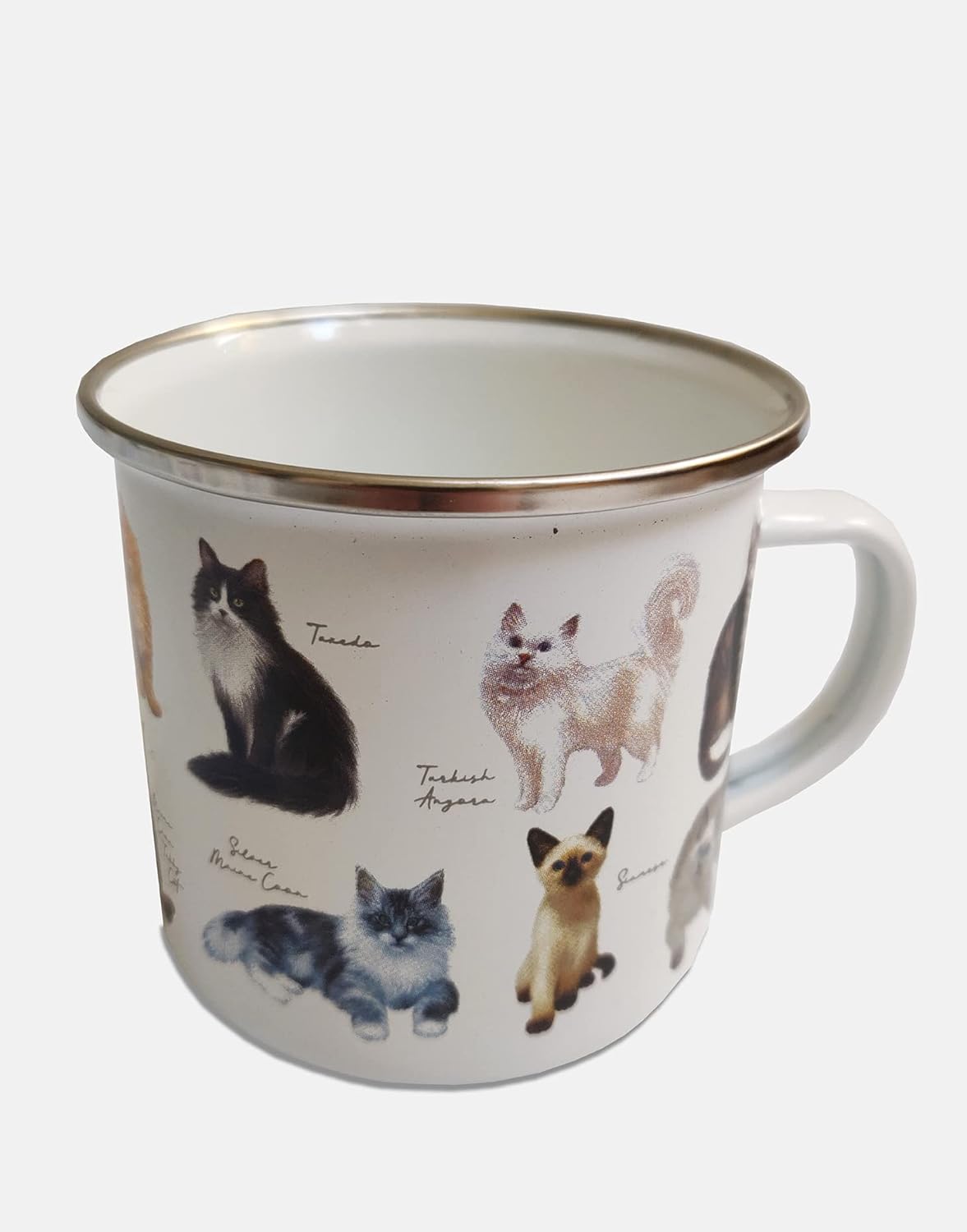 Patricia MacCarthy Cat Design Enamel Mug