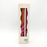 Saje Contrast Twist Design Table Candle In Gift Box Set of Two