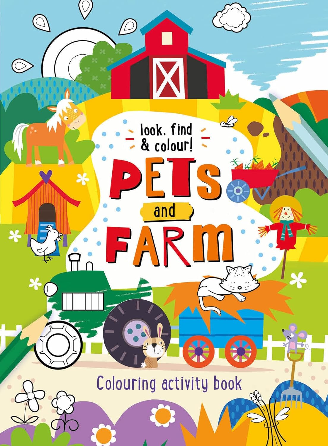 Look, Find and Colour Activity Book - Pets and Farm