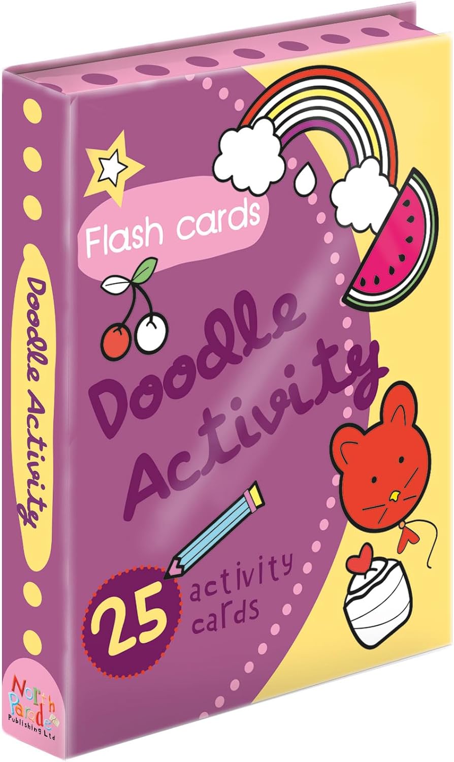 Children’s Doodle Activity Flash Cards - Wipe Clean and Play Again