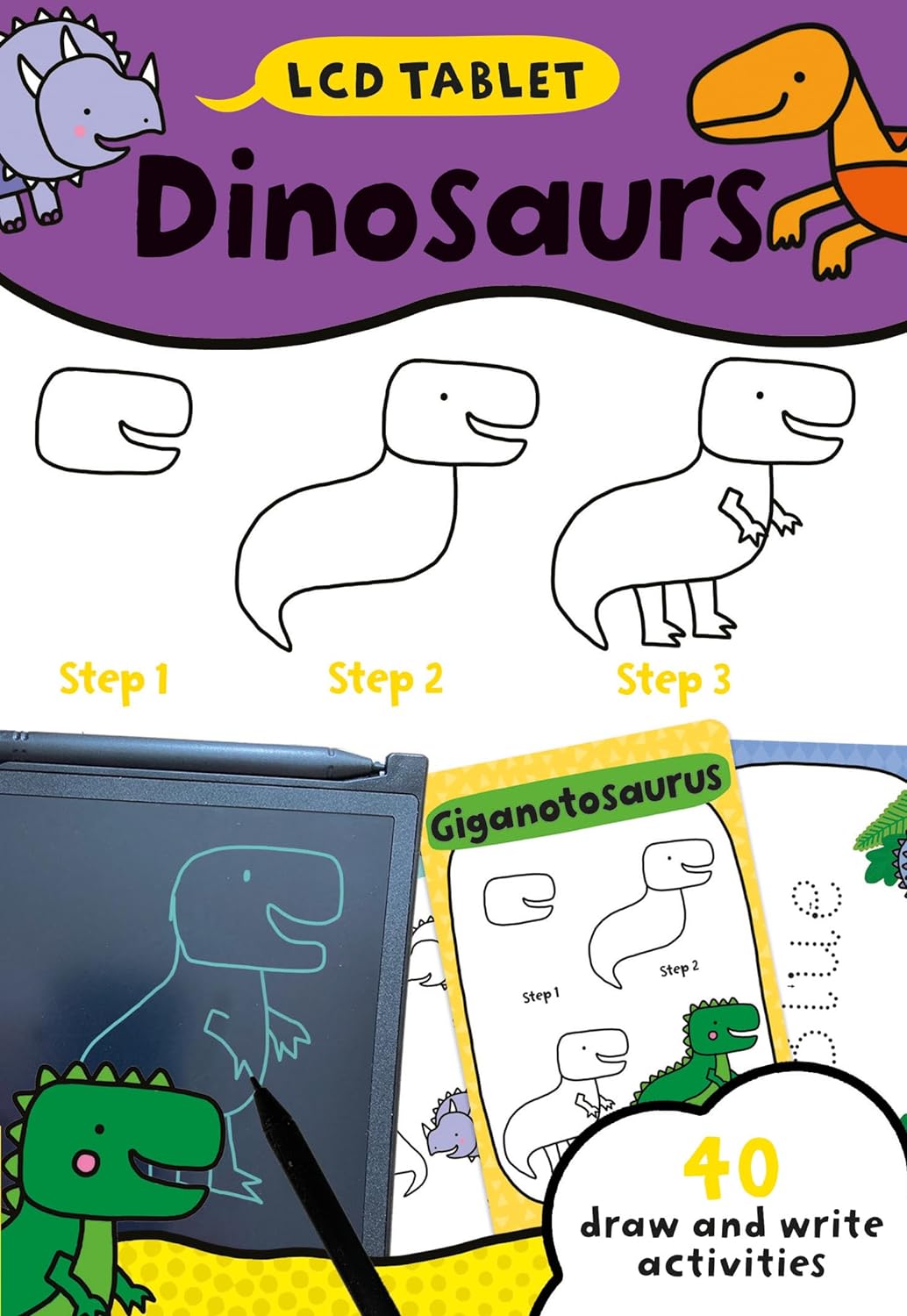 Children’s LCD Tablet & Flashcard Set – Dinosaurs