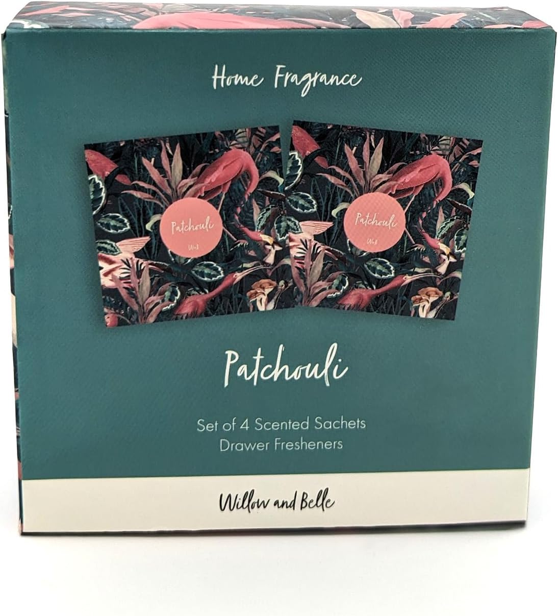 Willow and Belle Scented Sachet - Set of 4 Patchouli - Jungle Green Design