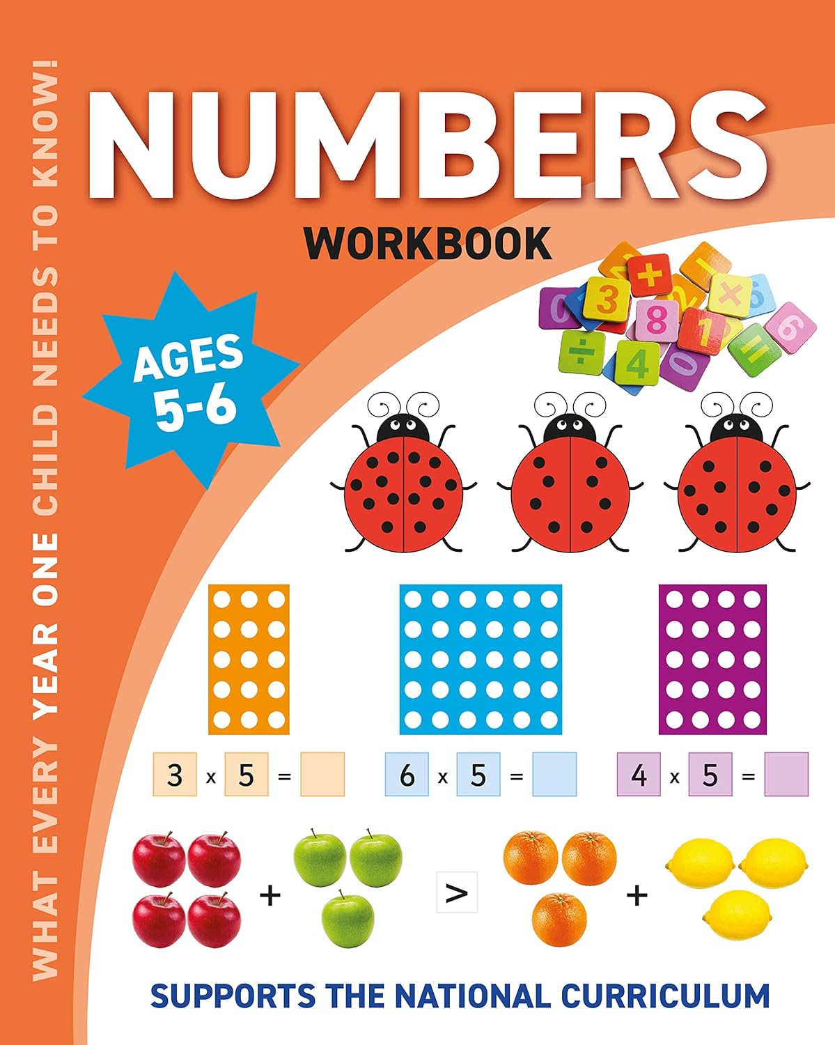 Children's Numbers Workbook – Year One Ages 5 to 6 Years