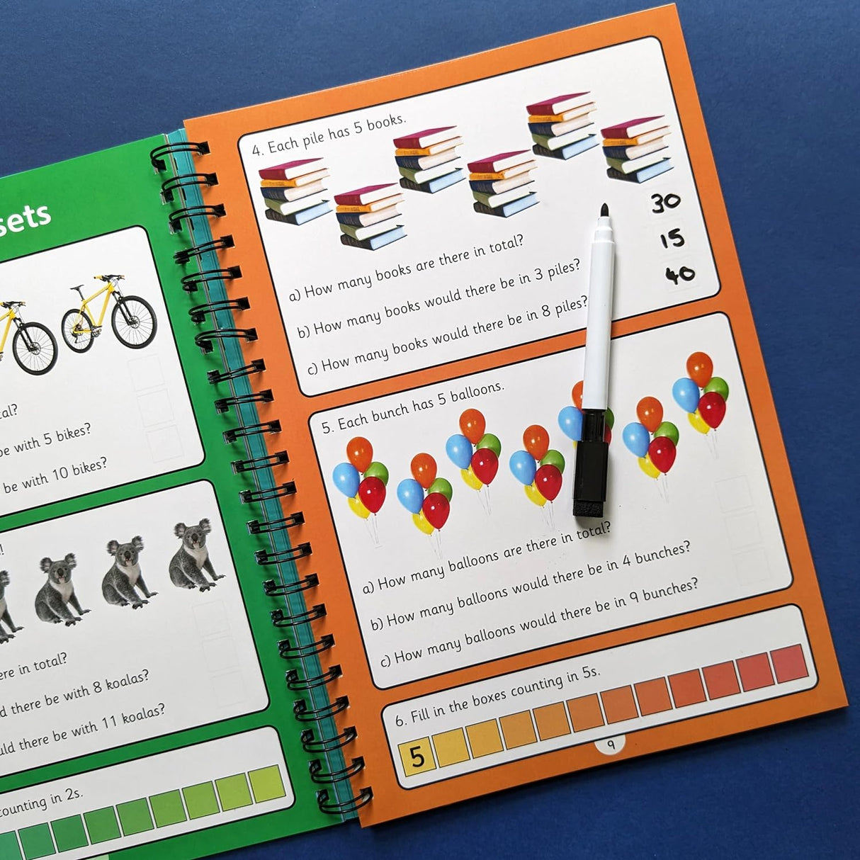 Children's Numbers Wipe Clean Book & Pen Set – Ages 5 to 6 Years