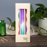 Saje Dip Dyed Design Table Candle In Gift Box Set Of Three