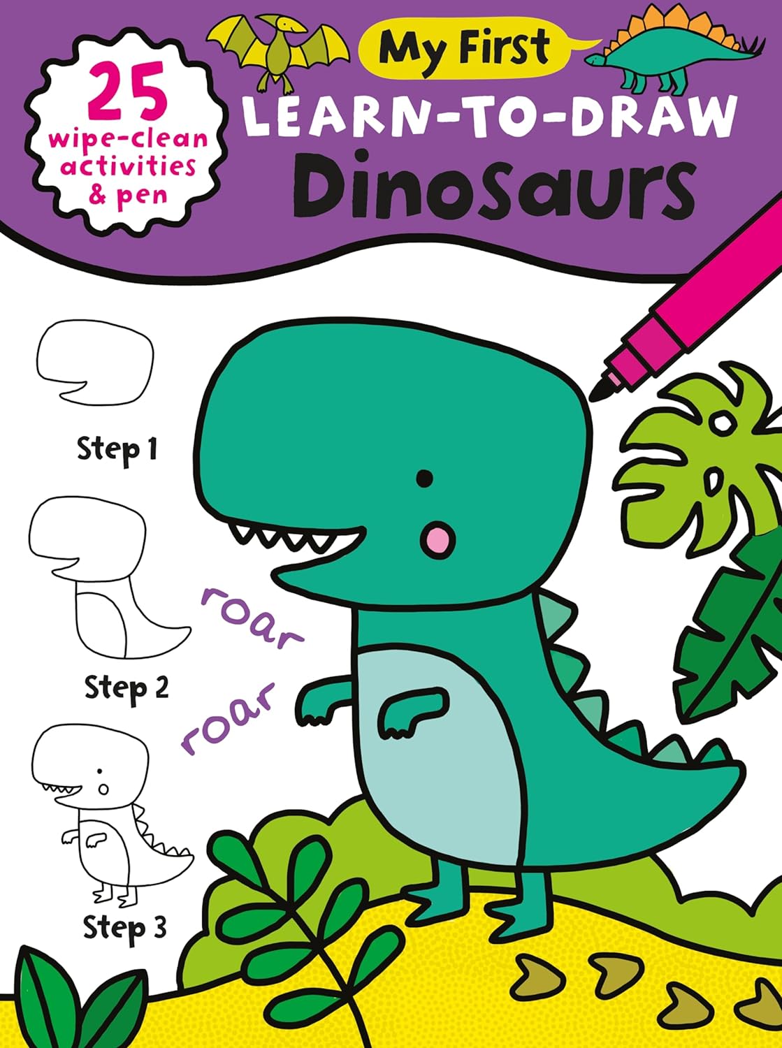 Children’s Learn-To-Draw Activity Book - Dinosaurs