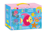 Touch and Feel Puzzle and Board Book Set - Sea Animals - Tactile Fun For Children