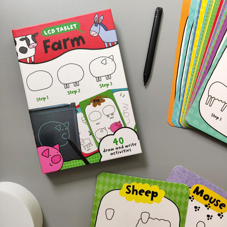 Children’s LCD Tablet & Flashcard Set – Farm