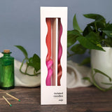 Saje Contrast Twist Design Table Candle In Gift Box Set of Two