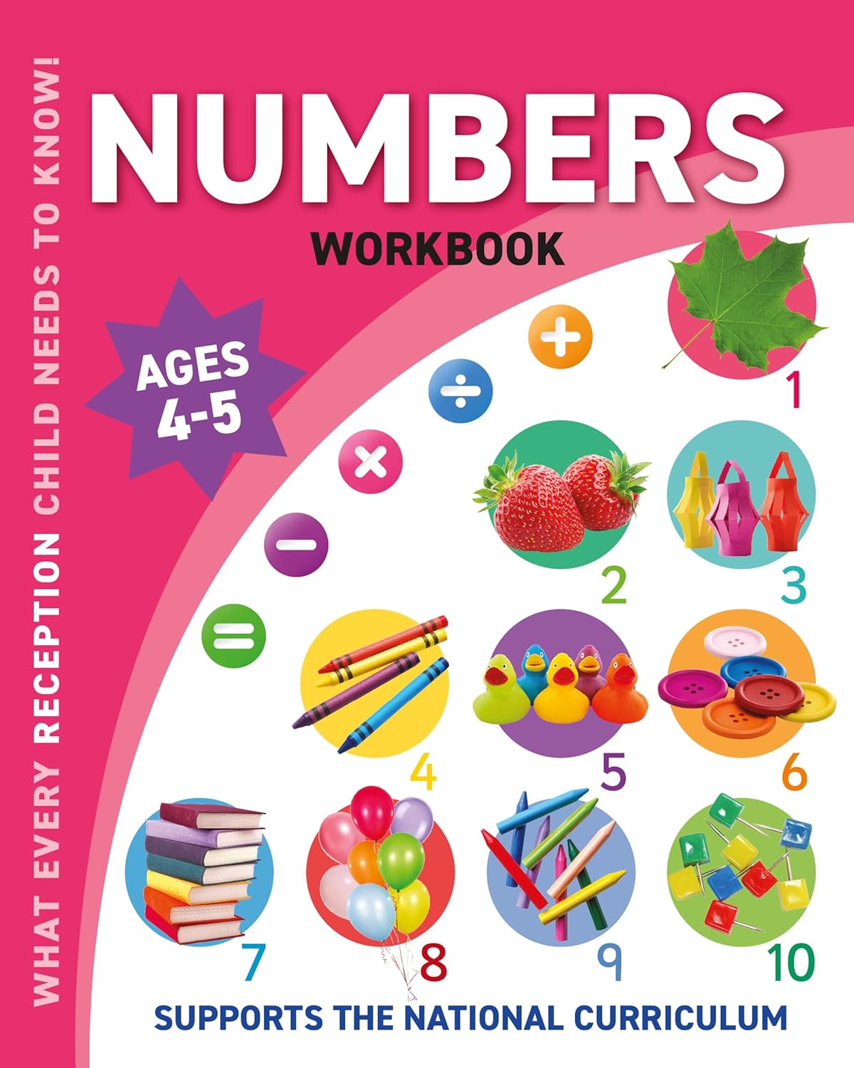 Children's Numbers Workbook – Reception Ages 4 to 5 Years