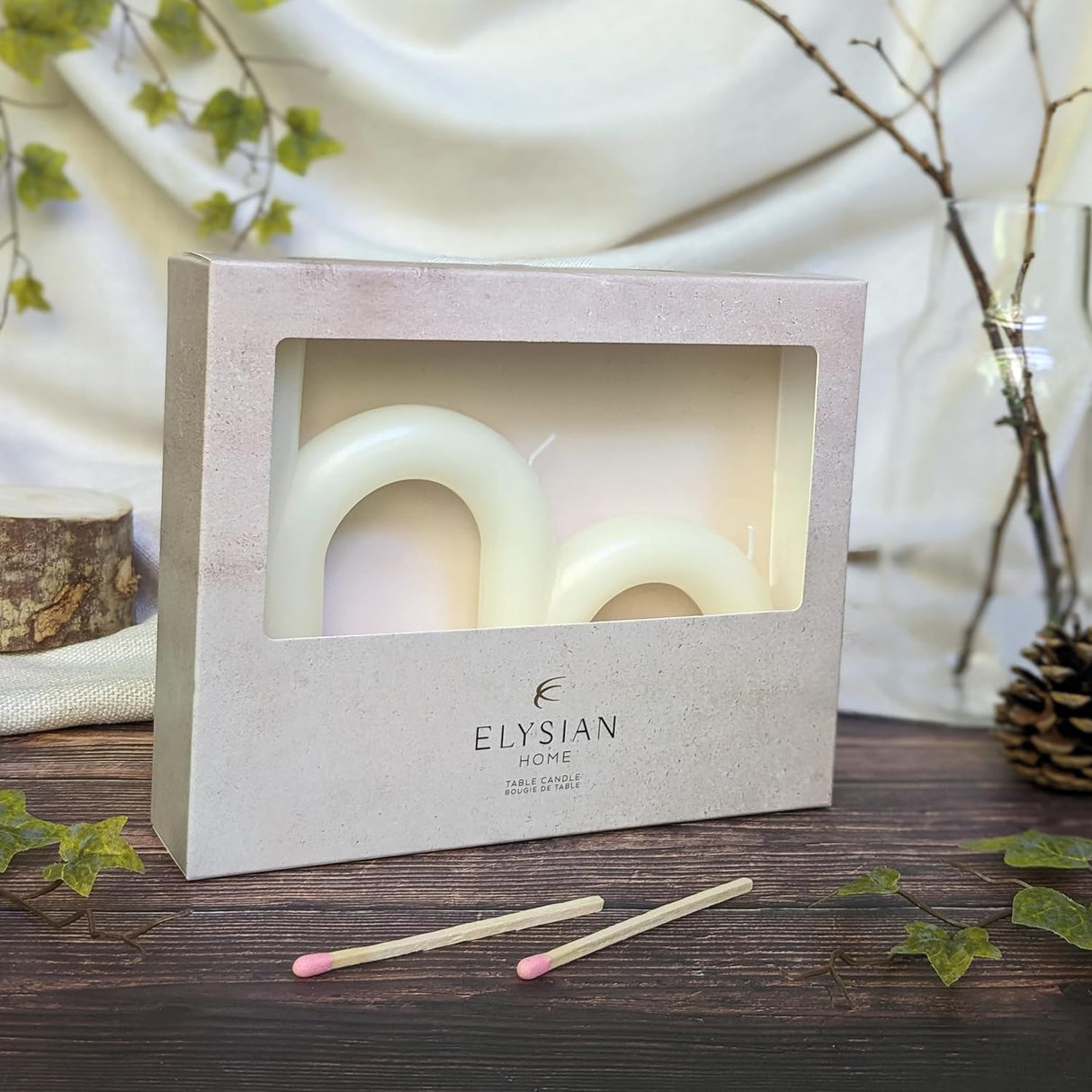 Elysian M Design Table Candle In Gift Box