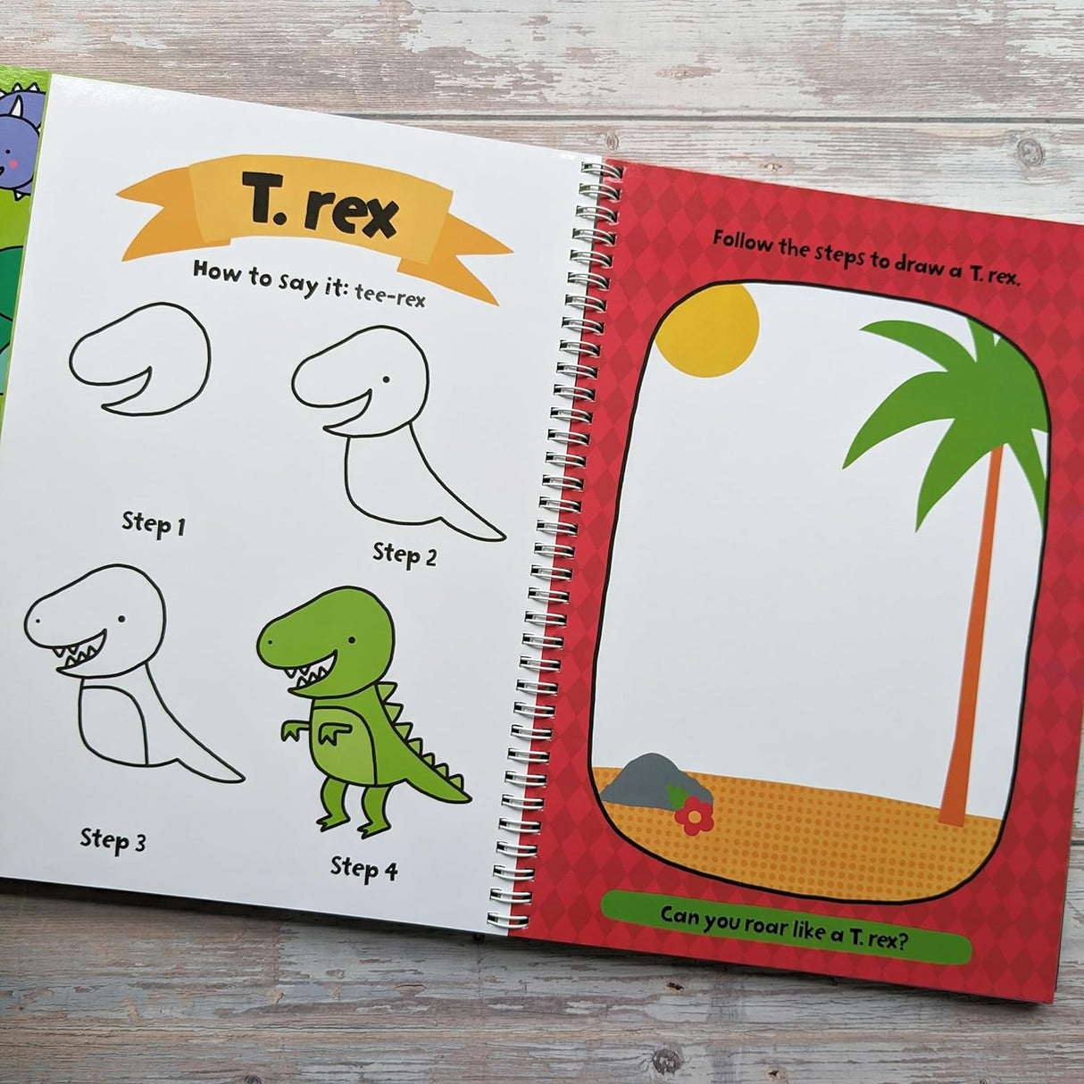 Children’s Learn-To-Draw Activity Book - Dinosaurs