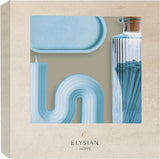 Elysian Wiggle Candle With Enamel Tray & Matches In Glass Jar