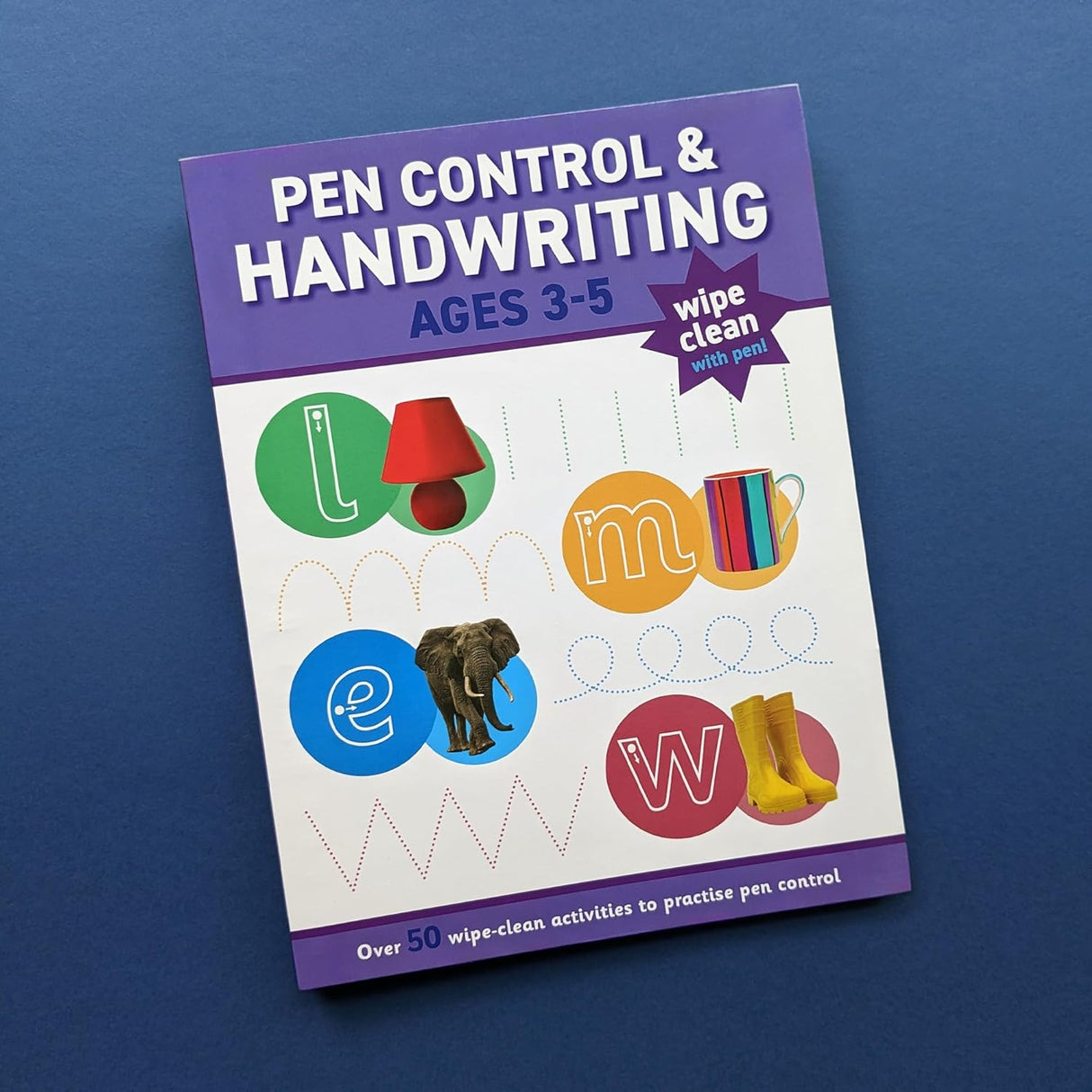 Children's Pen Control & Handwriting Wipe Clean Book & Pen Set – Ages 3 to 5 Years