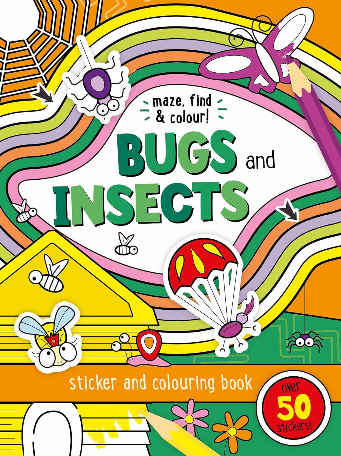 Maze, Find and Colour Activity Book – Bugs and Insects