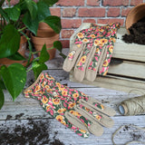 Willow and Belle Outdoor Gardening Gloves - Women's One Size - Padded with Elastic Cuffs