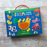 Touch and Feel Puzzle and Board Book Set - Farm - Tactile Fun For Children