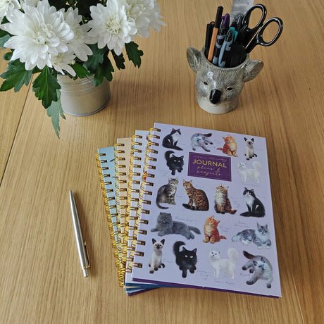 Patricia MacCarthy A5 Notebook With Dividers - Cat Design