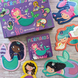 Touch and Feel Puzzle and Board Book Set - Mermaids - Tactile Fun For Children