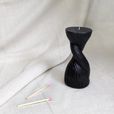 Elysian Twisted Design Table Candle In Gift Box