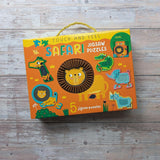 Touch and Feel Puzzle and Board Book Set - Safari - Tactile Fun For Children