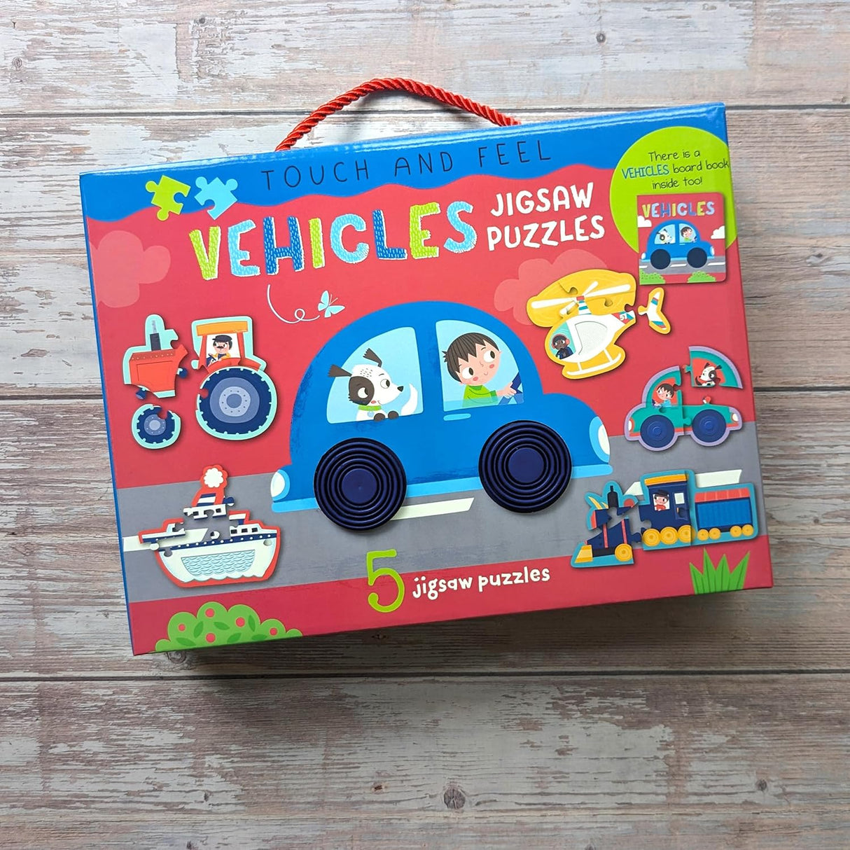 Touch and Feel Puzzle and Board Book Set - Vehicles - Tactile Fun For Children