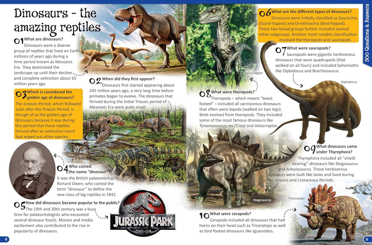 500 Questions and Answers - Dinosuars - Children's Reference Book