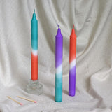 Saje Dip Dyed Design Table Candle In Gift Box Set Of Three