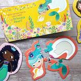 Touch and Feel Puzzle and Board Book Set - Mermaids - Tactile Fun For Children