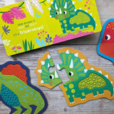 Touch and Feel Puzzle and Board Book Set - Dinosaurs - Tactile Fun For Children