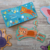 Touch and Feel Puzzle and Board Book Set - In The Jungle - Tactile Fun For Children