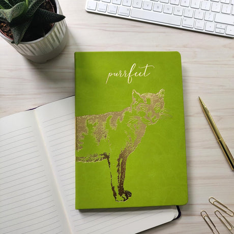 Premium B5 Lined Notebook Journal - The Purr-Fect Cat Design