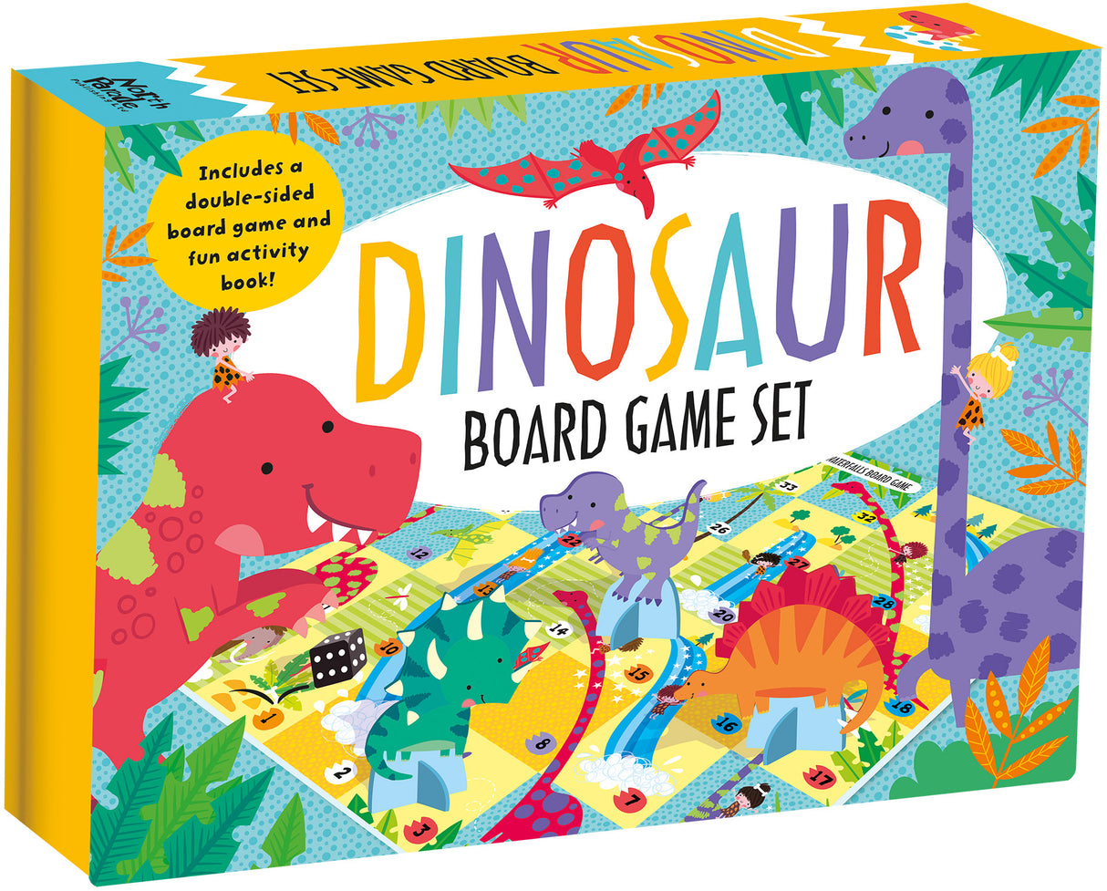 Dinosaur Board Game Set - Includes 2 Games and Activity Book