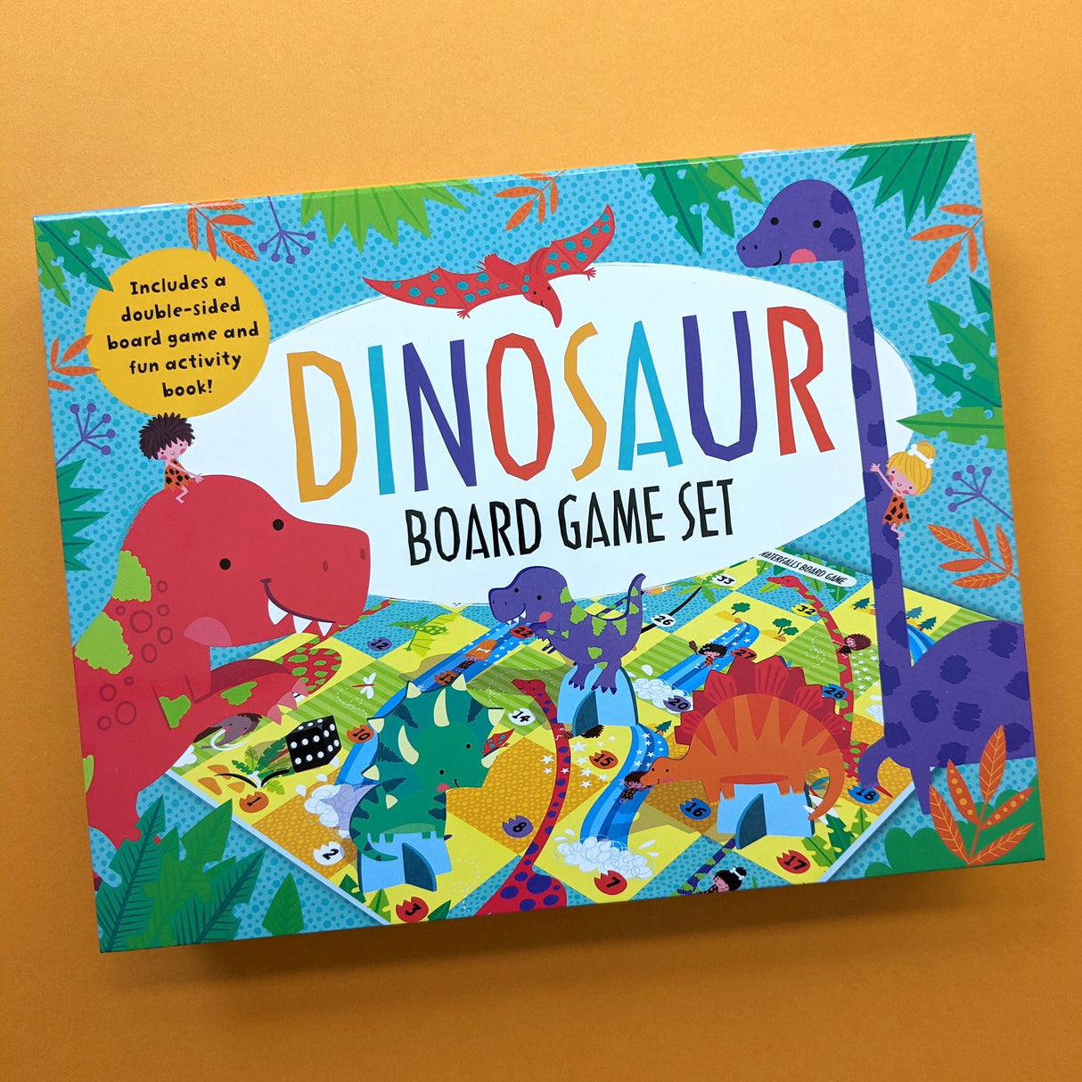 Dinosaur Board Game Set - Includes 2 Games and Activity Book