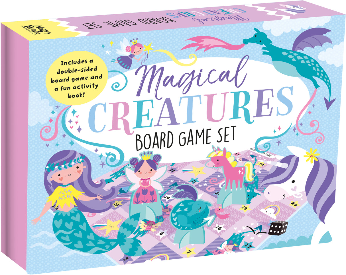 Magical Creatures Board Game Set - Includes 2 Games and Activity Book