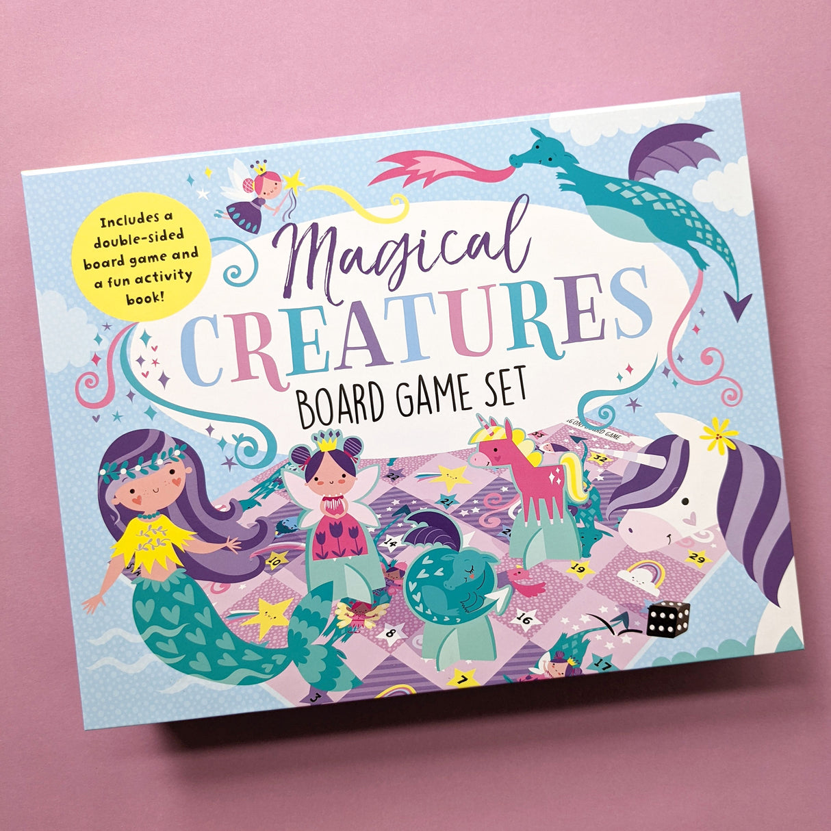 Magical Creatures Board Game Set - Includes 2 Games and Activity Book