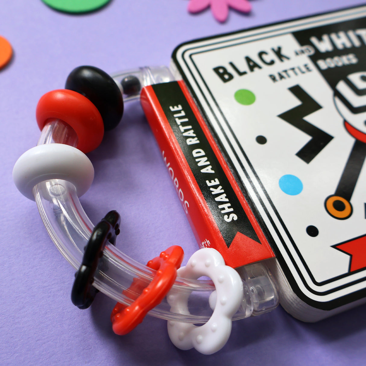 Words - Children's Black & White Rattle Book