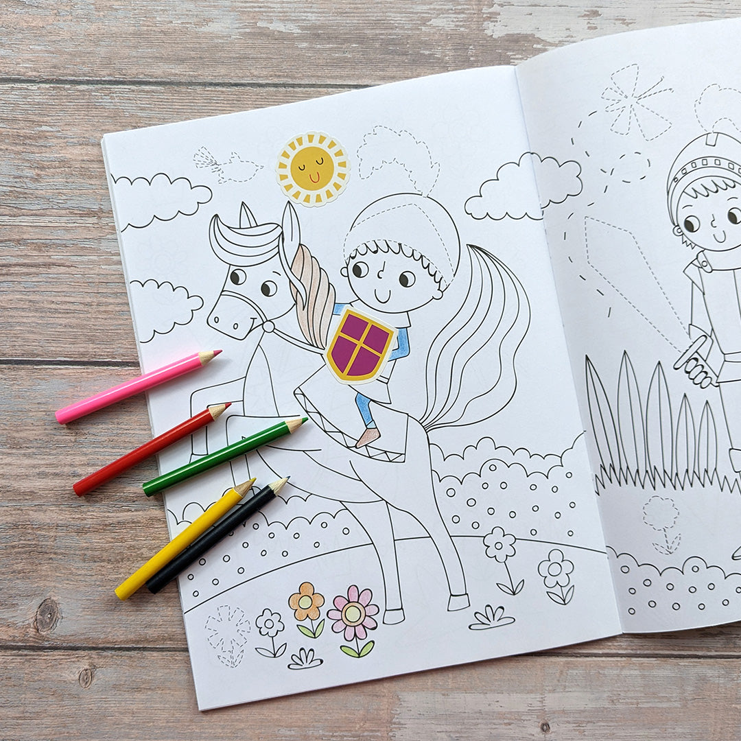 Dress Me Up Colouring & Activity Book - Knights and Dragons