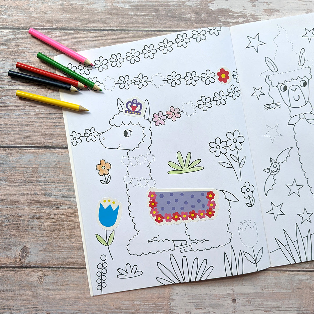 Dress Me Up Colouring & Activity Book - Llama