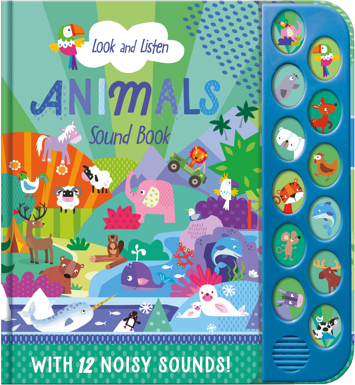 Look and Listen Animals - Children's 12 Button Sound Book