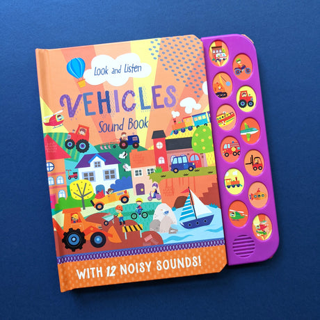 Look and Listen Vehicles - Children's 12 Button Sound Book