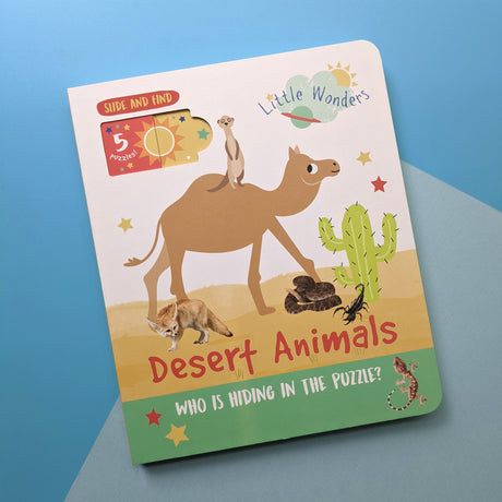 Desert Animals: Who is Hiding in the Puzzle? - Children’s Puzzle Slider Book