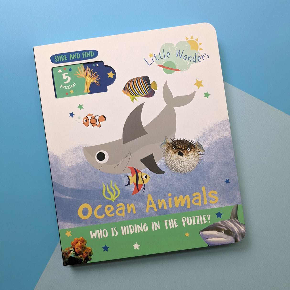 Ocean Animals: Who is Hiding in the Puzzle? - Children’s Puzzle Slider Book